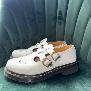 White Double Strap Shoes